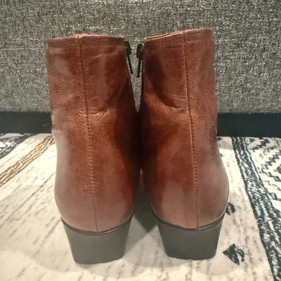 Brown Leather Ankle Boots-Sesto Meucci - Picture 7 of 9